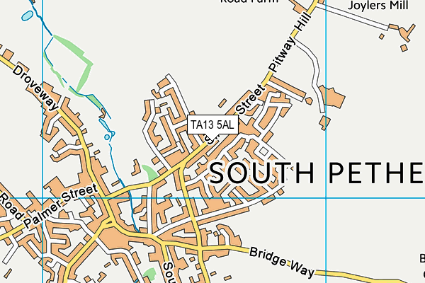 TA13 5AL map - OS VectorMap District (Ordnance Survey)