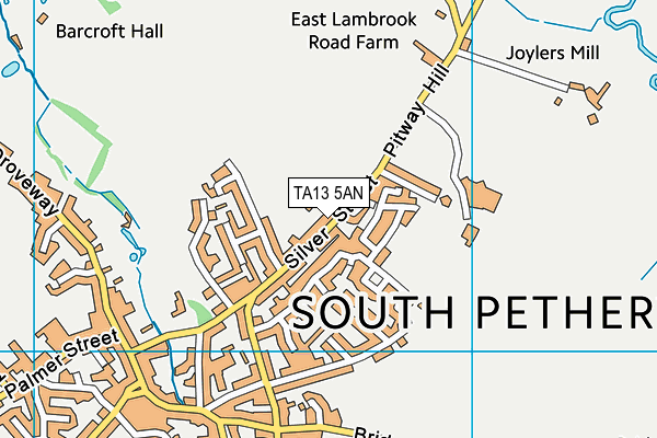 TA13 5AN map - OS VectorMap District (Ordnance Survey)