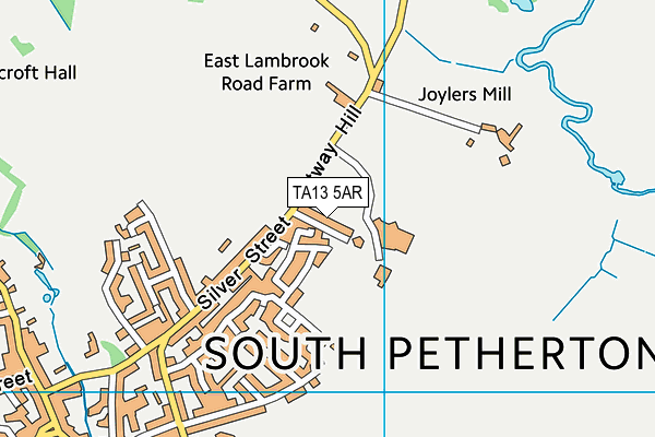 TA13 5AR map - OS VectorMap District (Ordnance Survey)