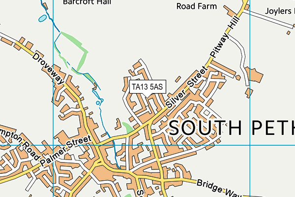 TA13 5AS map - OS VectorMap District (Ordnance Survey)