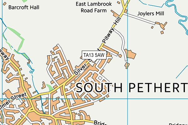 TA13 5AW map - OS VectorMap District (Ordnance Survey)