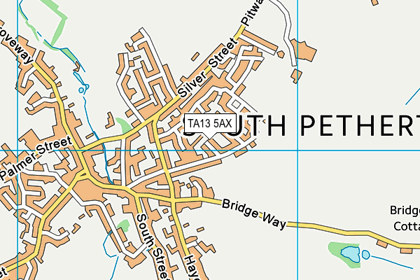 TA13 5AX map - OS VectorMap District (Ordnance Survey)