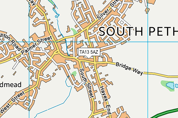 TA13 5AZ map - OS VectorMap District (Ordnance Survey)