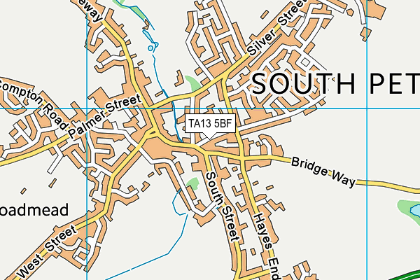 TA13 5BF map - OS VectorMap District (Ordnance Survey)