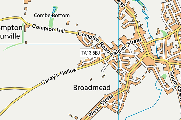 TA13 5BJ map - OS VectorMap District (Ordnance Survey)