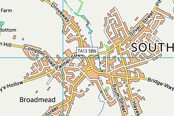 TA13 5BN map - OS VectorMap District (Ordnance Survey)