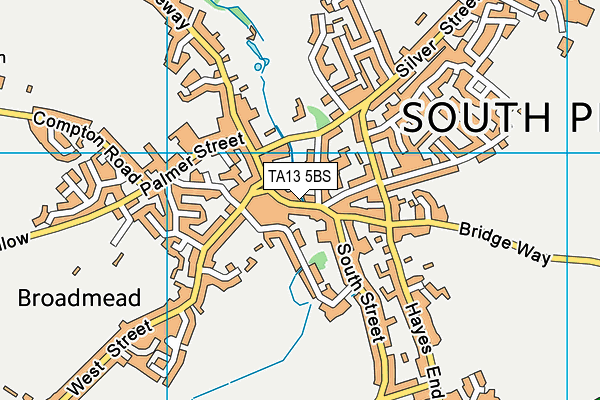 TA13 5BS map - OS VectorMap District (Ordnance Survey)