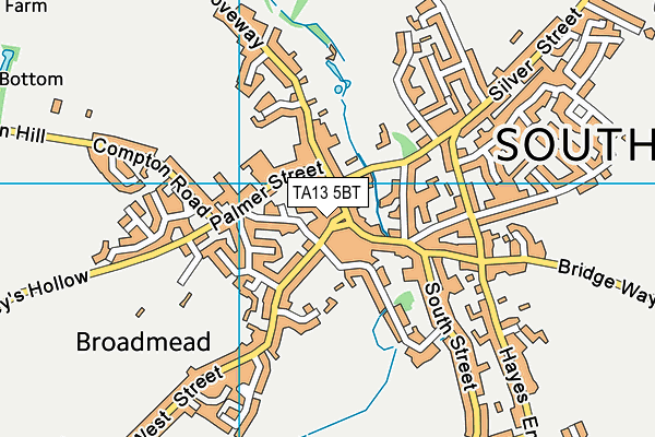 TA13 5BT map - OS VectorMap District (Ordnance Survey)