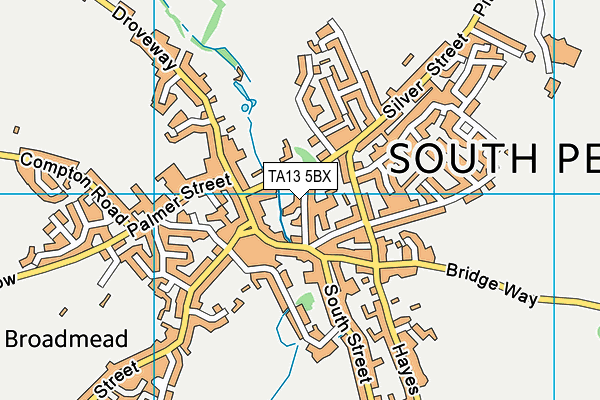 TA13 5BX map - OS VectorMap District (Ordnance Survey)