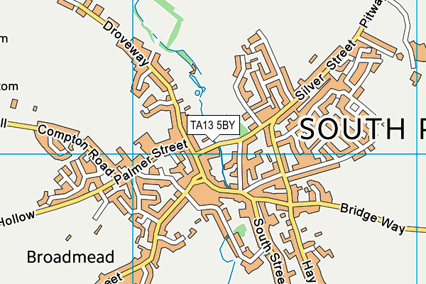 TA13 5BY map - OS VectorMap District (Ordnance Survey)