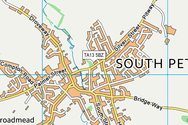 TA13 5BZ map - OS VectorMap District (Ordnance Survey)