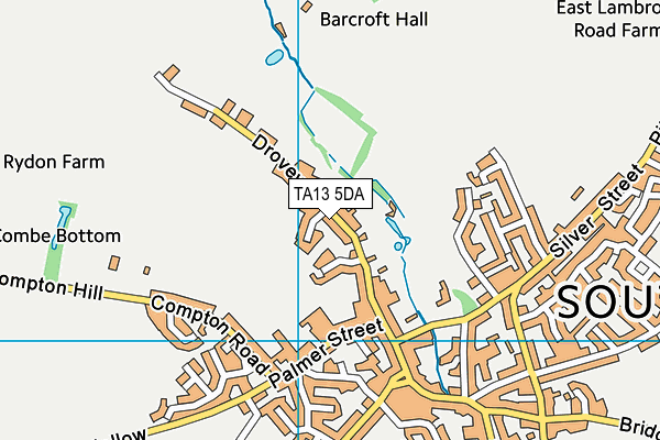 TA13 5DA map - OS VectorMap District (Ordnance Survey)