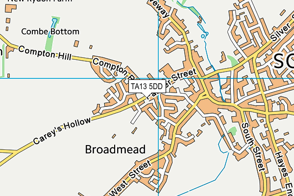 TA13 5DD map - OS VectorMap District (Ordnance Survey)