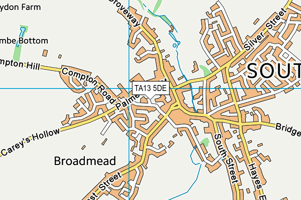 TA13 5DE map - OS VectorMap District (Ordnance Survey)