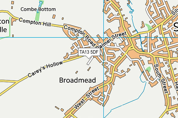 TA13 5DF map - OS VectorMap District (Ordnance Survey)