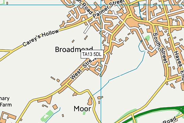 TA13 5DL map - OS VectorMap District (Ordnance Survey)