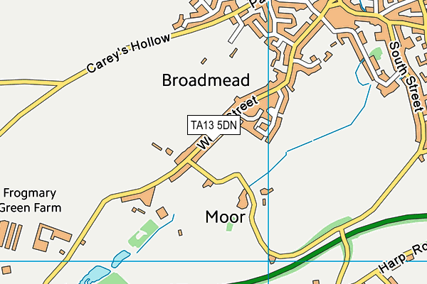 TA13 5DN map - OS VectorMap District (Ordnance Survey)