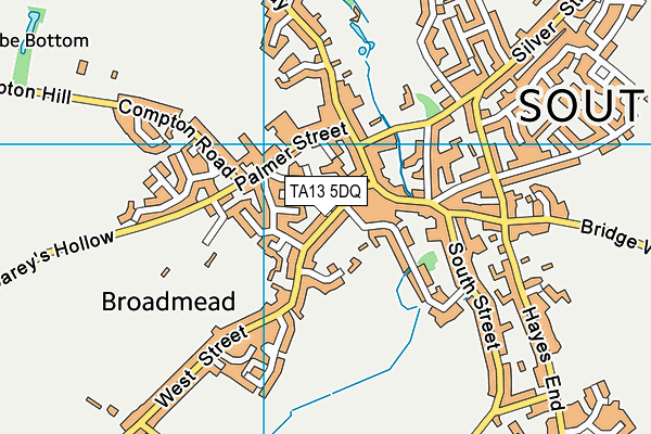 TA13 5DQ map - OS VectorMap District (Ordnance Survey)