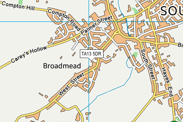 TA13 5DR map - OS VectorMap District (Ordnance Survey)