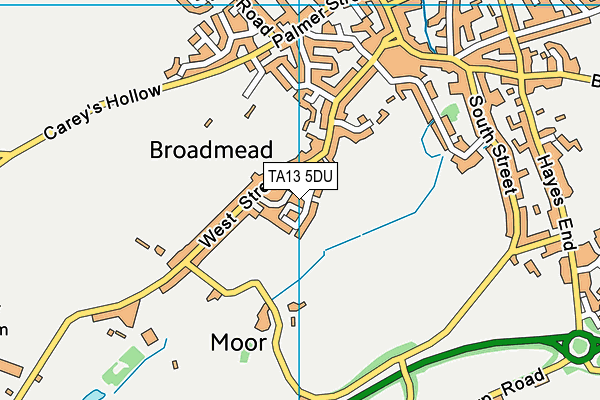 TA13 5DU map - OS VectorMap District (Ordnance Survey)