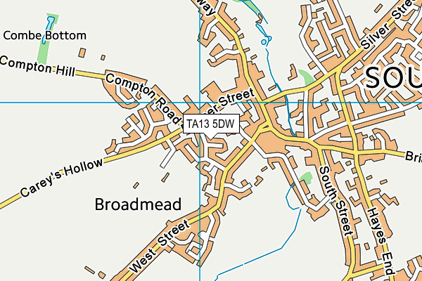 TA13 5DW map - OS VectorMap District (Ordnance Survey)