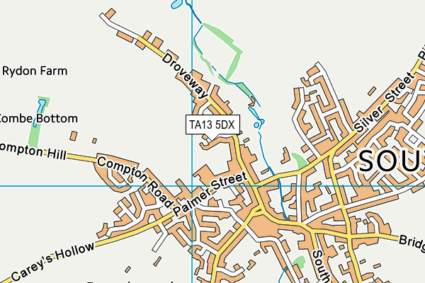 TA13 5DX map - OS VectorMap District (Ordnance Survey)