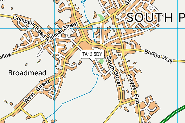 South Petherton Church of England Infants and Pre School map (TA13 5DY) - OS VectorMap District (Ordnance Survey)