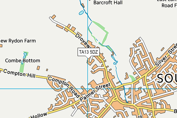 TA13 5DZ map - OS VectorMap District (Ordnance Survey)
