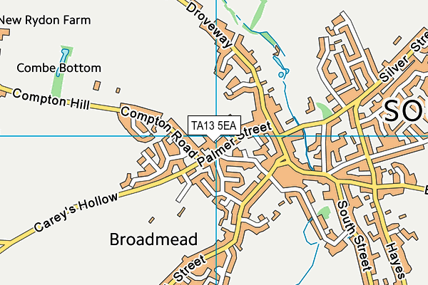 TA13 5EA map - OS VectorMap District (Ordnance Survey)