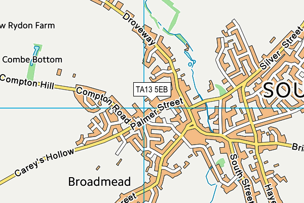 TA13 5EB map - OS VectorMap District (Ordnance Survey)