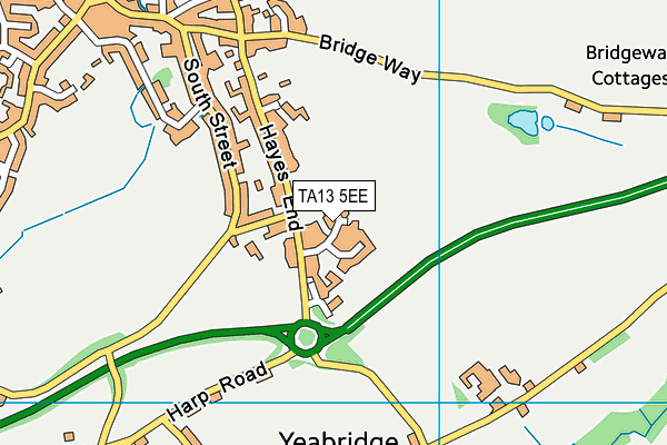 TA13 5EE map - OS VectorMap District (Ordnance Survey)