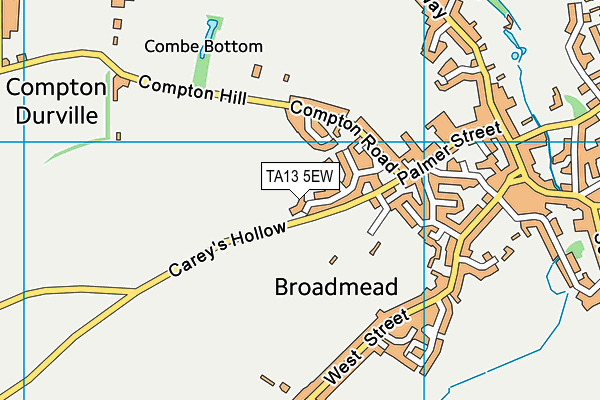 TA13 5EW map - OS VectorMap District (Ordnance Survey)