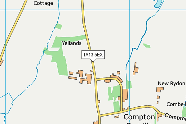 TA13 5EX map - OS VectorMap District (Ordnance Survey)