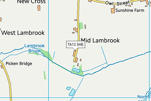 TA13 5HE map - OS VectorMap District (Ordnance Survey)