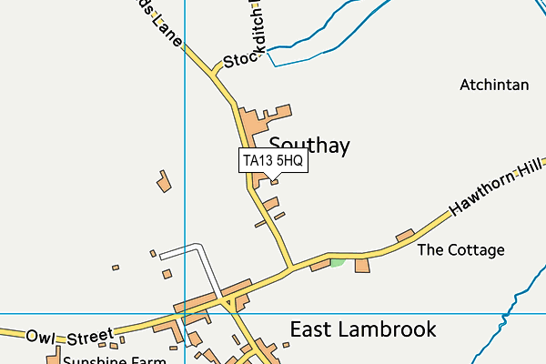 TA13 5HQ map - OS VectorMap District (Ordnance Survey)