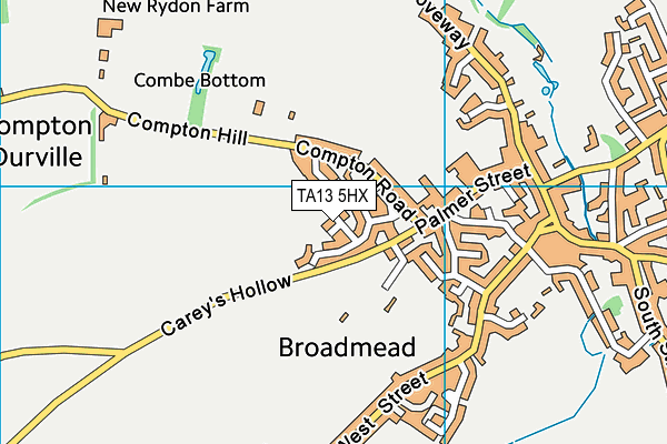 TA13 5HX map - OS VectorMap District (Ordnance Survey)