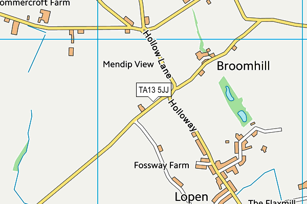 TA13 5JJ map - OS VectorMap District (Ordnance Survey)