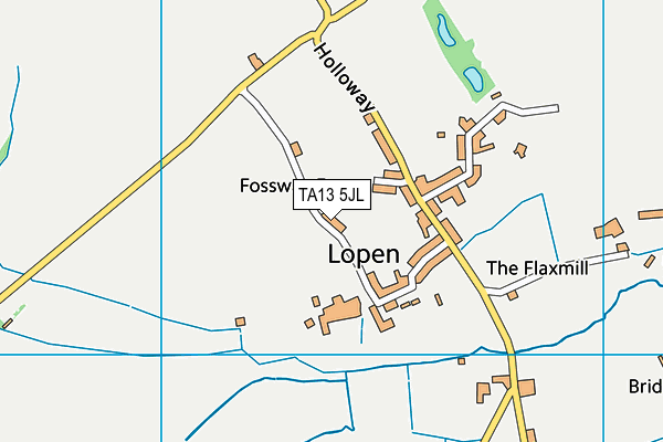 TA13 5JL map - OS VectorMap District (Ordnance Survey)