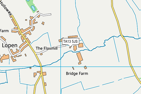 TA13 5JS map - OS VectorMap District (Ordnance Survey)