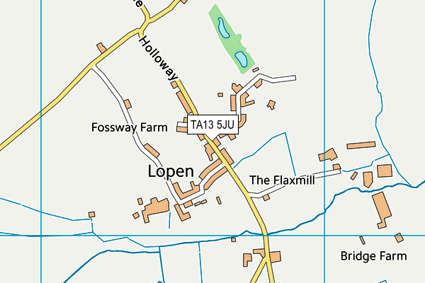 TA13 5JU map - OS VectorMap District (Ordnance Survey)