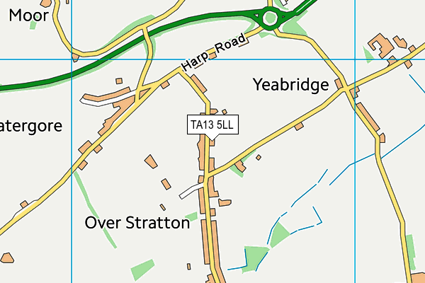 TA13 5LL map - OS VectorMap District (Ordnance Survey)