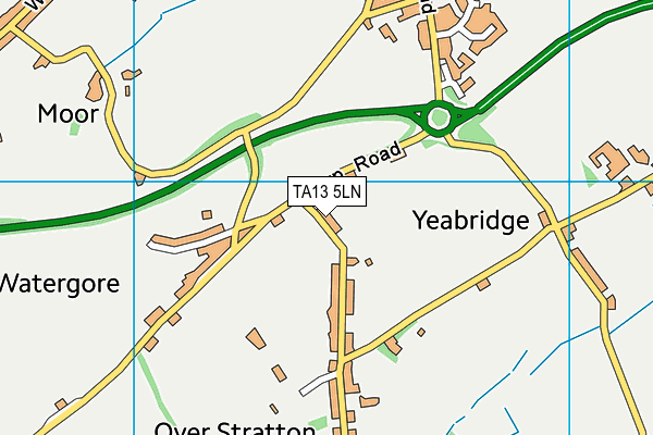 Over Stratton Village Hall map (TA13 5LN) - OS VectorMap District (Ordnance Survey)