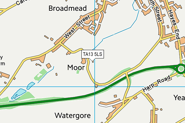 TA13 5LS map - OS VectorMap District (Ordnance Survey)