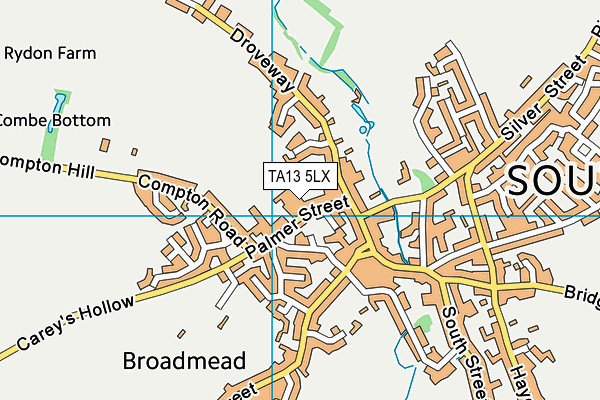 TA13 5LX map - OS VectorMap District (Ordnance Survey)
