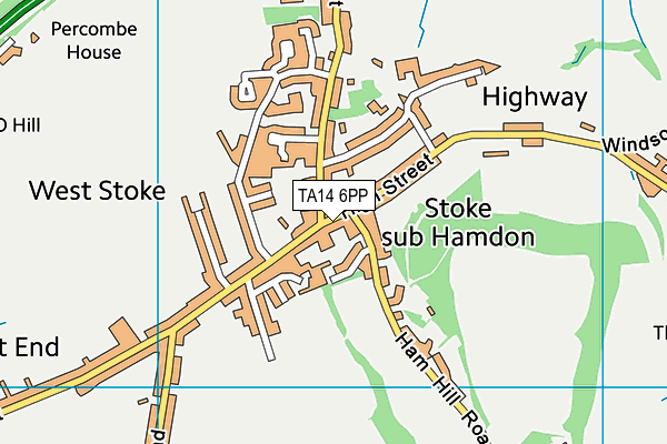 TA14 6PP map - OS VectorMap District (Ordnance Survey)