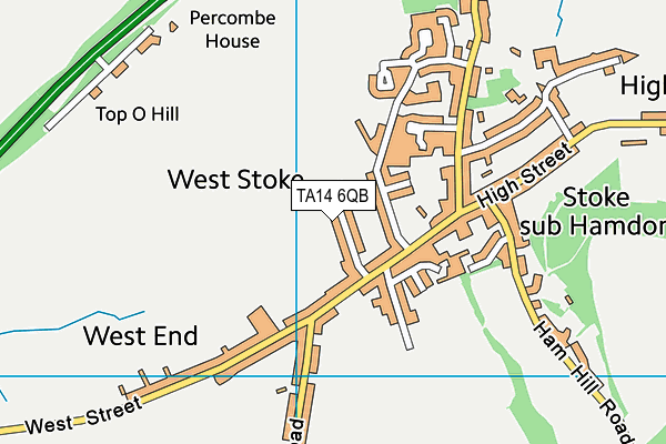 TA14 6QB map - OS VectorMap District (Ordnance Survey)