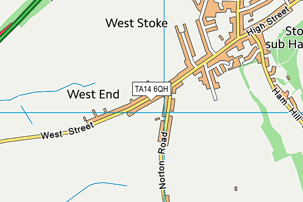 TA14 6QH map - OS VectorMap District (Ordnance Survey)