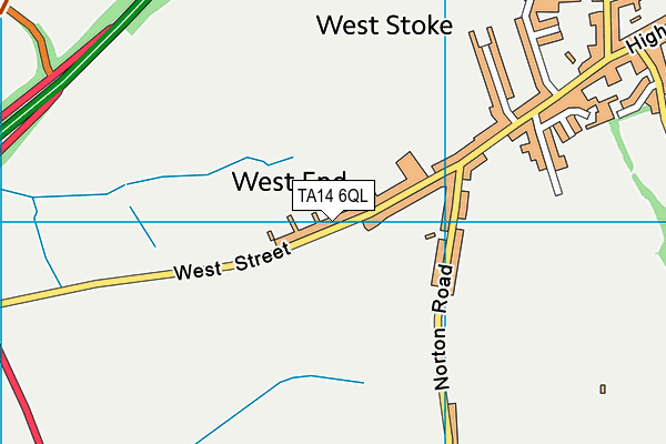 TA14 6QL map - OS VectorMap District (Ordnance Survey)