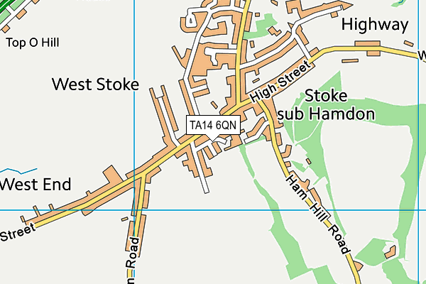 TA14 6QN map - OS VectorMap District (Ordnance Survey)