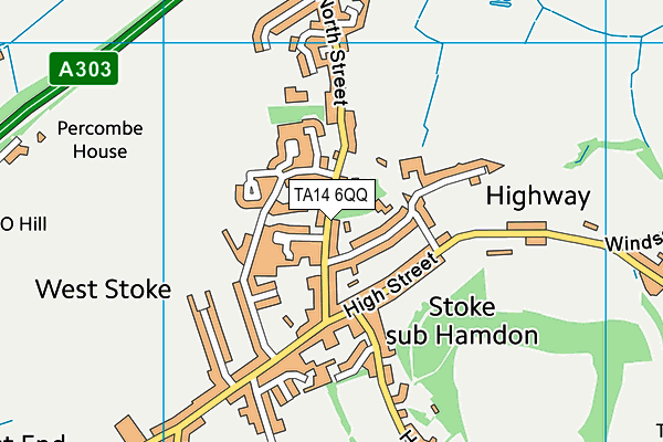 TA14 6QQ map - OS VectorMap District (Ordnance Survey)